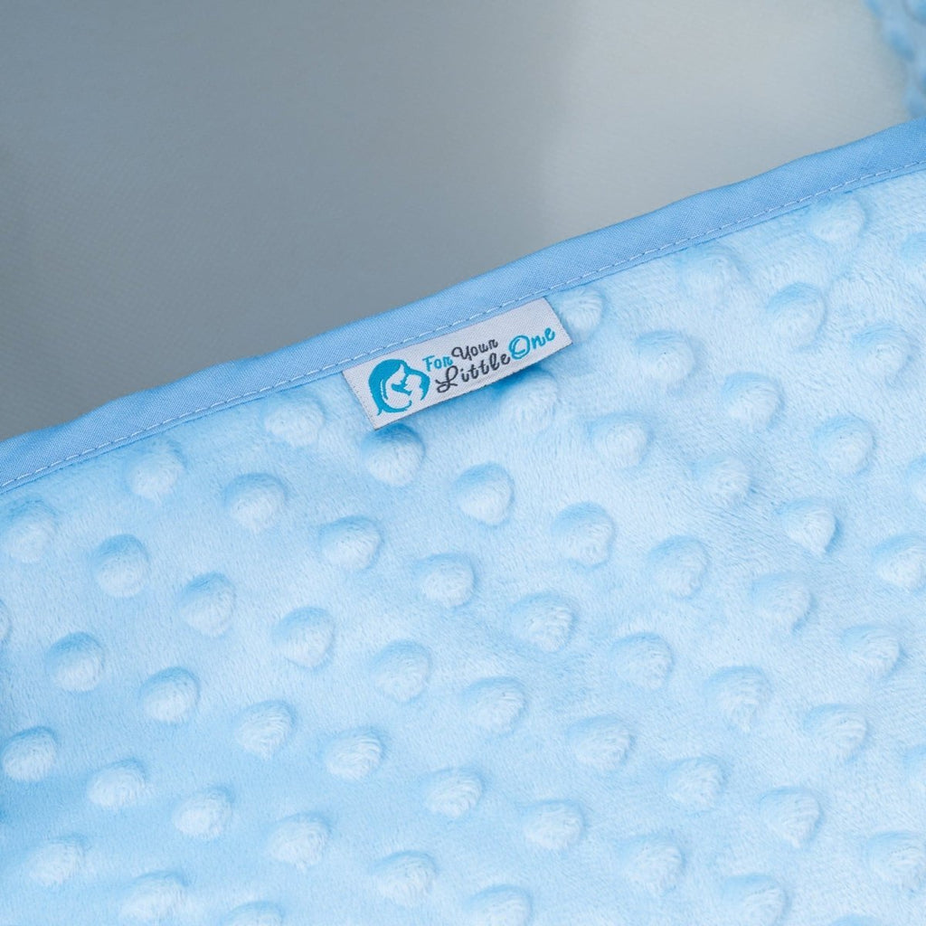 For Your Little One Blue Dimple Moses Basket Bedding Set | 2-Piece