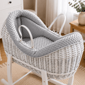 For Your Little One Grey Dimple Moses Basket Bedding Set – 2 Piece