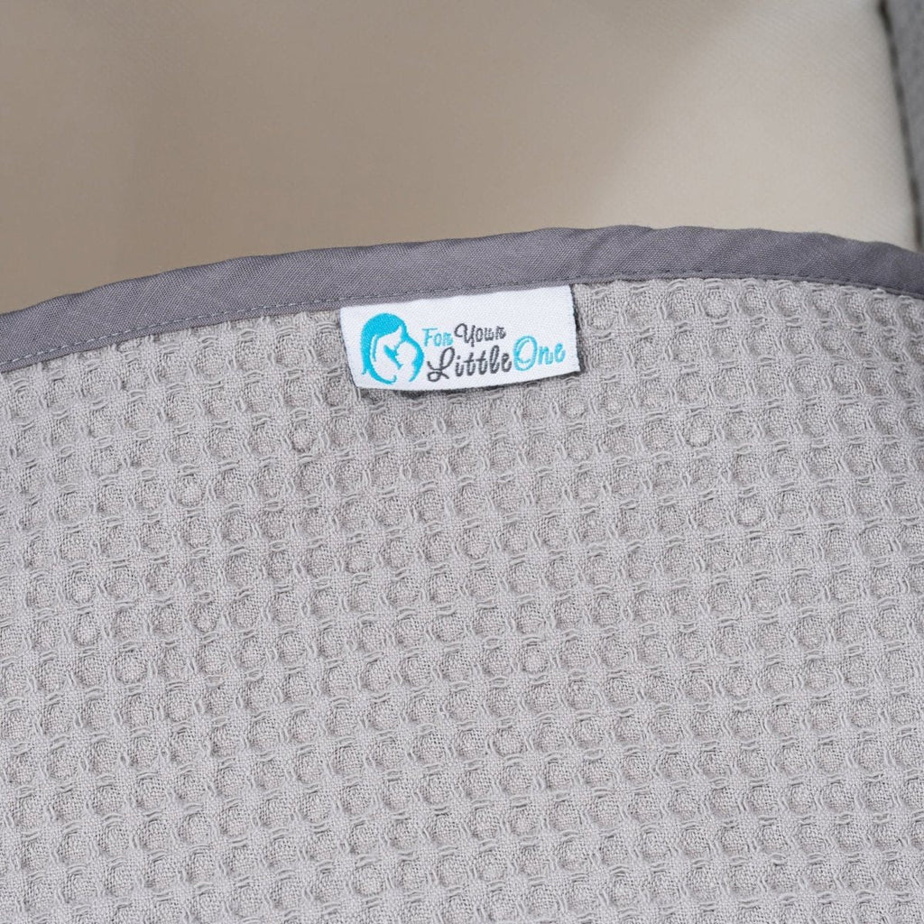 For Your Little One Grey Waffle Moses Basket Bedding Set – 2 Piece
