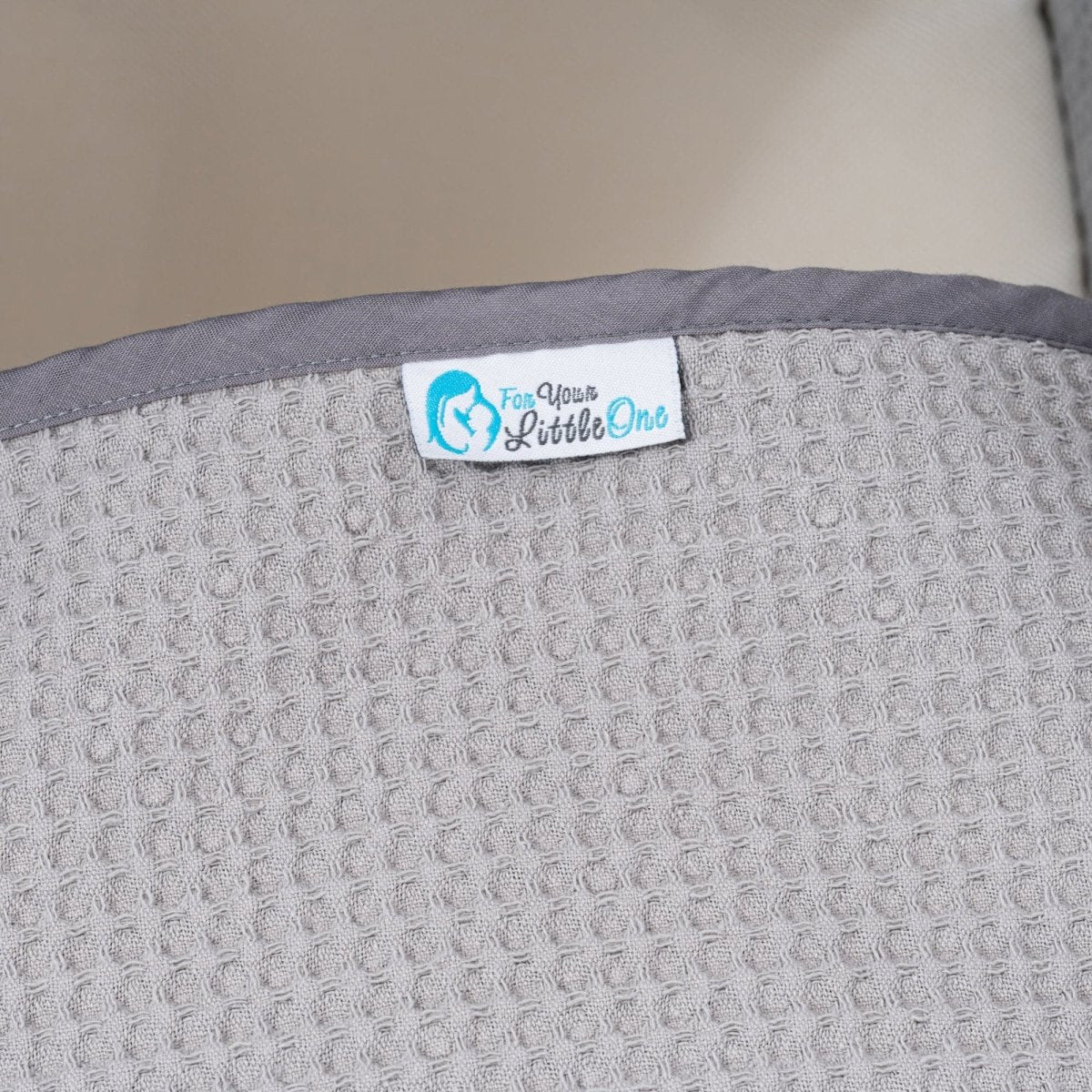 For Your Little One Grey Waffle Moses Basket Bedding Set – 2 Piece
