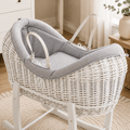 For Your Little One Grey Waffle Moses Basket Bedding Set – 2 Piece