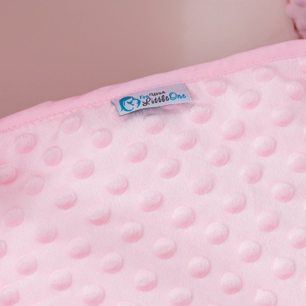 For Your Little One Pink Dimple Moses Basket Bedding Set – 2 Piece