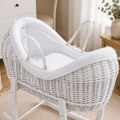 For Your Little One White Dimple Moses Basket Bedding Set | 2 Piece