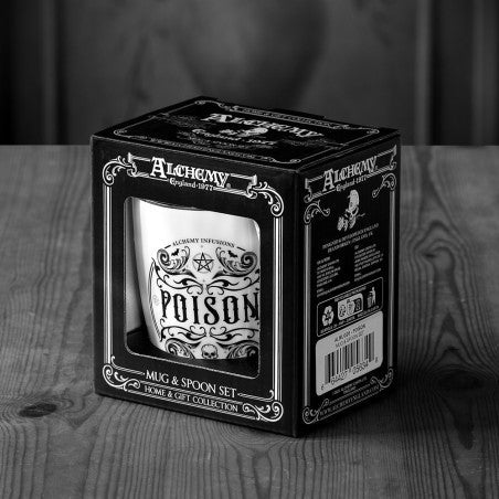Alchemy Gothic Poison Mug & Spoon Set | Fine Bone China - 390ml