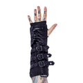 Poizen Industries Astorath Armwarmers – Gothic Lace-Up Buckle Sleeves