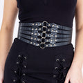 Poizen Industries Mock Croc Shona Stud Belt with O-Rings | PVC