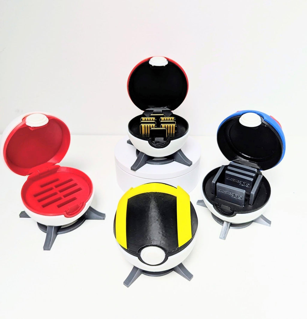 Chaddyverse Pokéball Game Card Holder – 8 Switch or DS Card Storage
