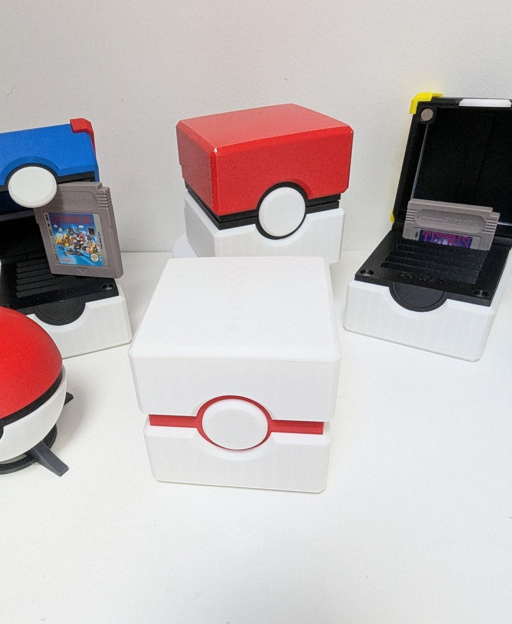 Chaddyverse Pokéball Game Boy Cartridge Holder – 3D Printed 6 Game Case