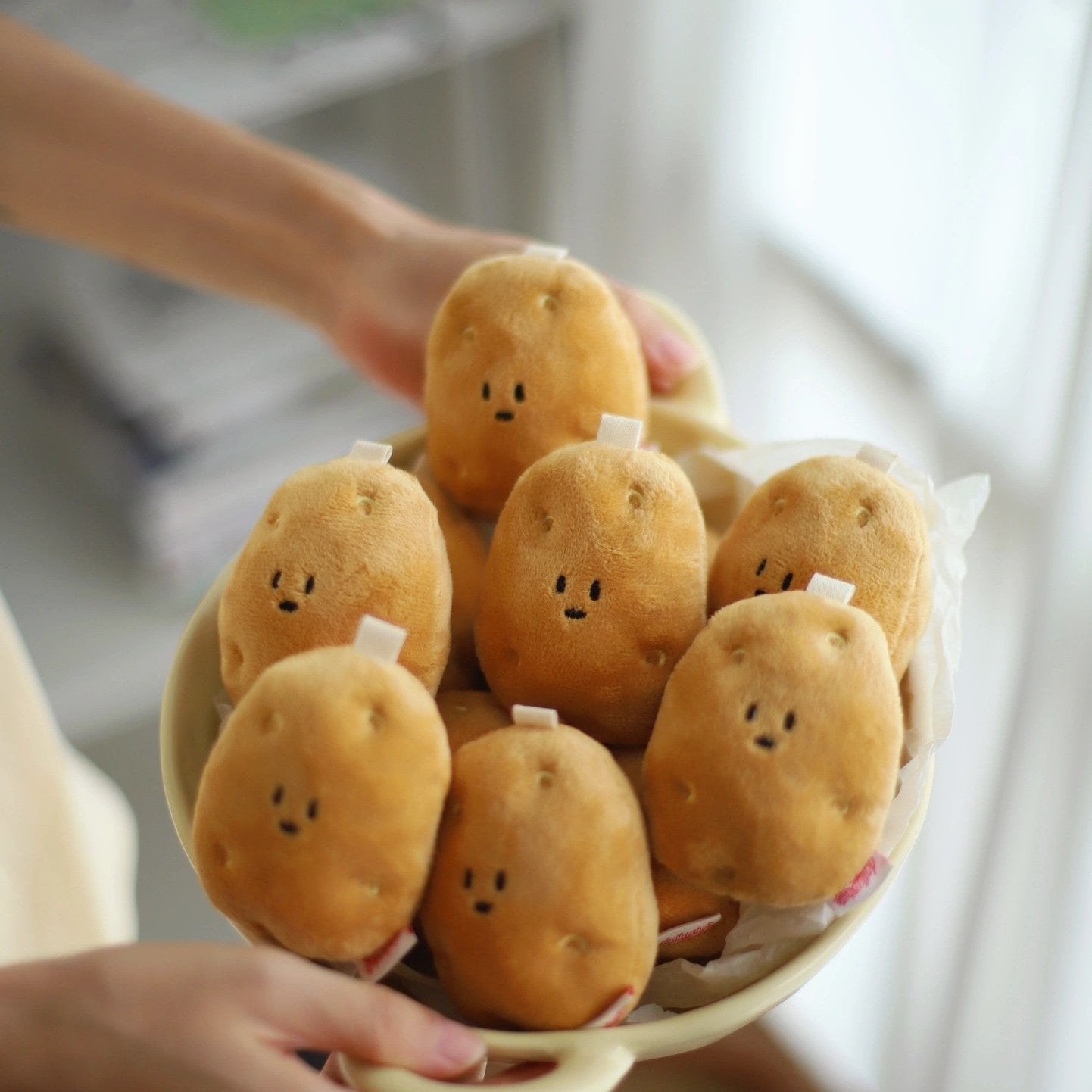 LuLuFun Studio Potato Plush Bag Charm – Soft Kawaii Keychain Accessory