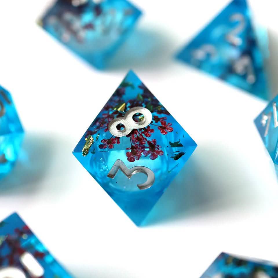 Potion of Clarity | Liquid Core Dice | Resin | 7 Piece Set