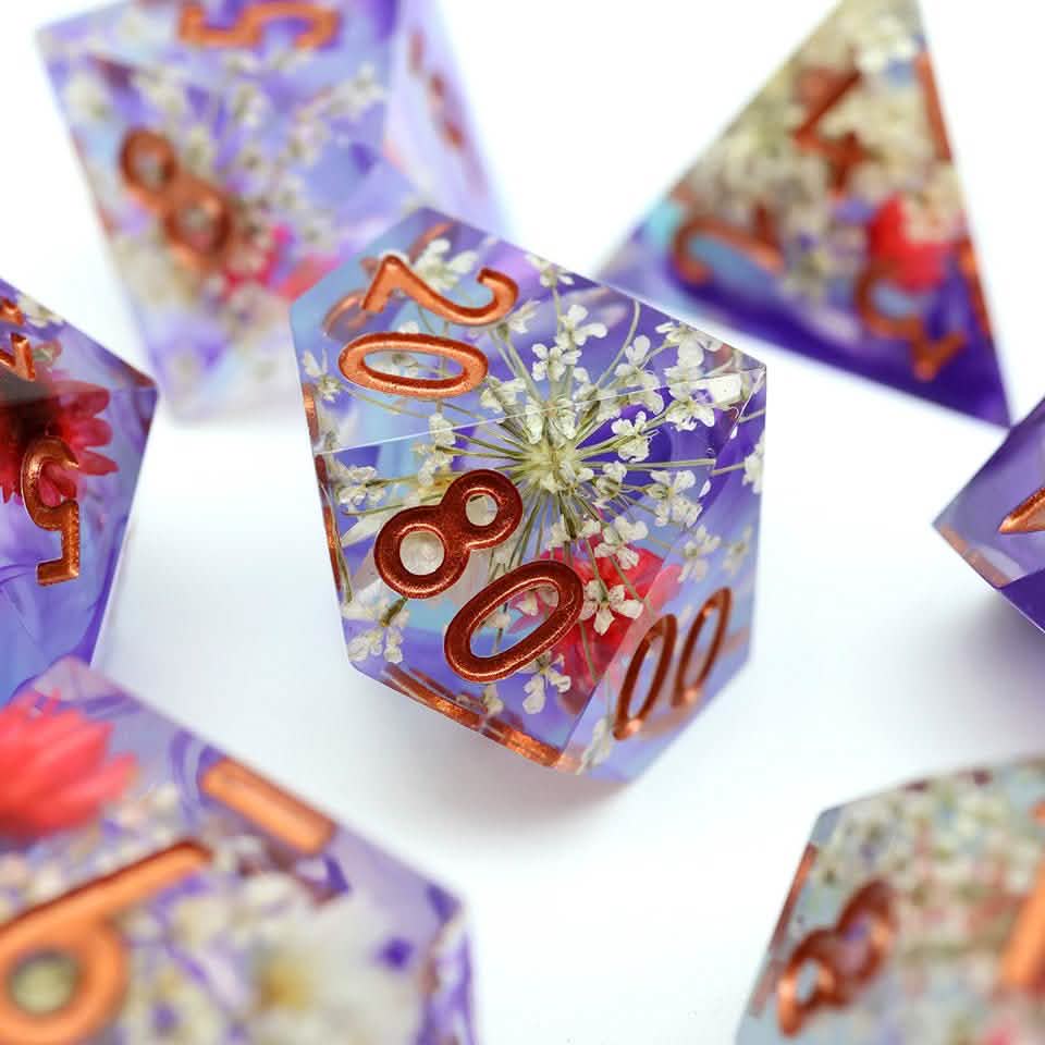 Potion of Insight | Sharp Edge Dice | Resin | 7 Piece Set