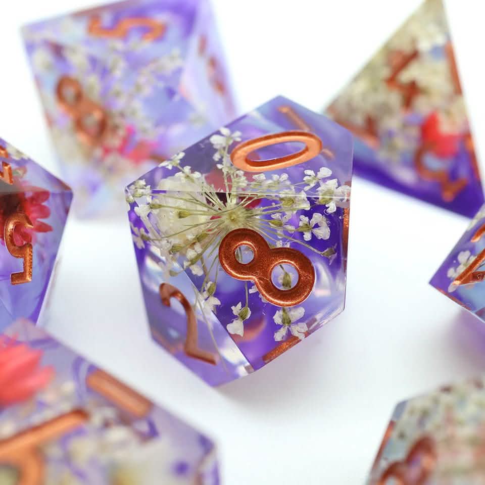 Potion of Insight | Sharp Edge Dice | Resin | 7 Piece Set