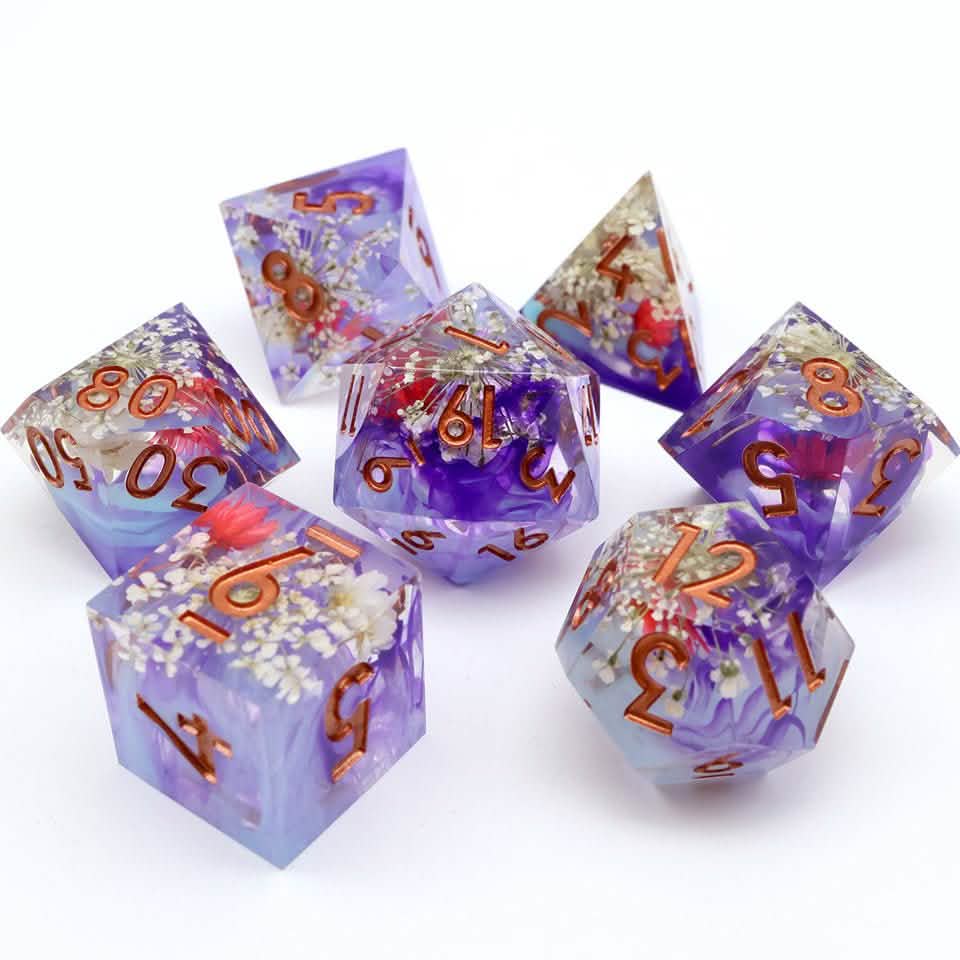 Potion of Insight | Sharp Edge Dice | Resin | 7 Piece Set