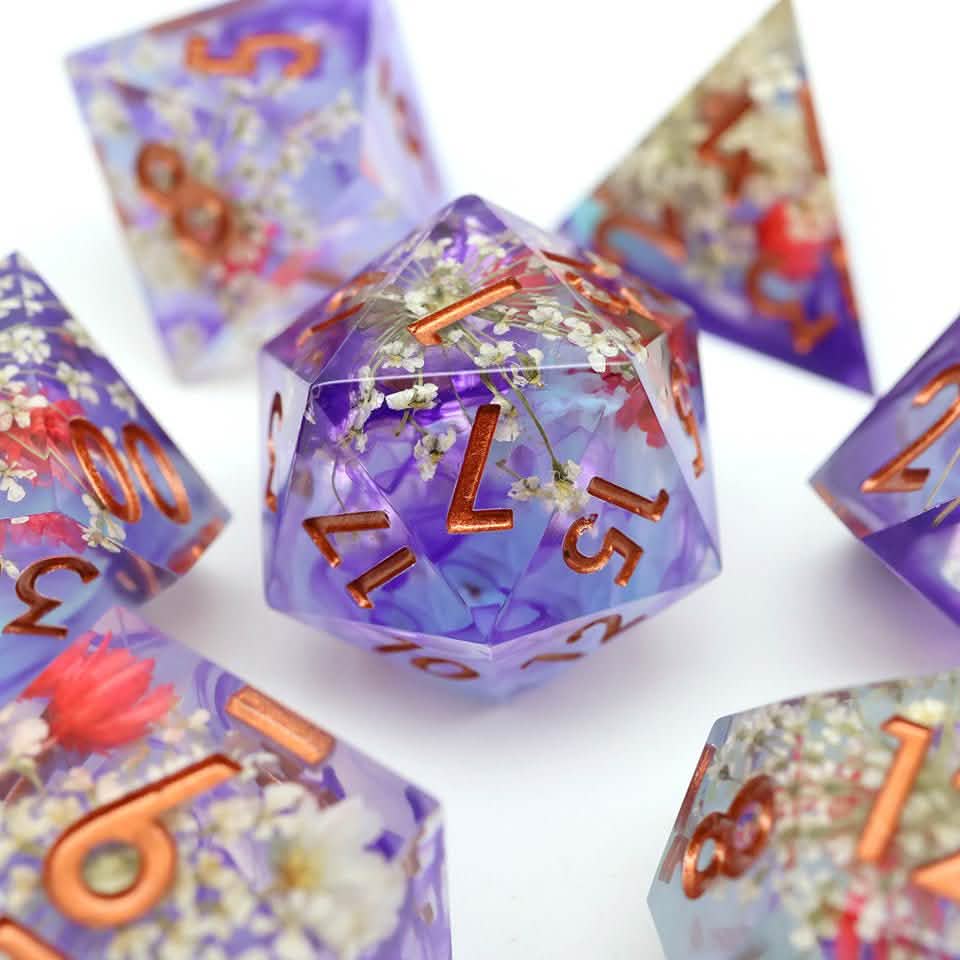 Potion of Insight | Sharp Edge Dice | Resin | 7 Piece Set