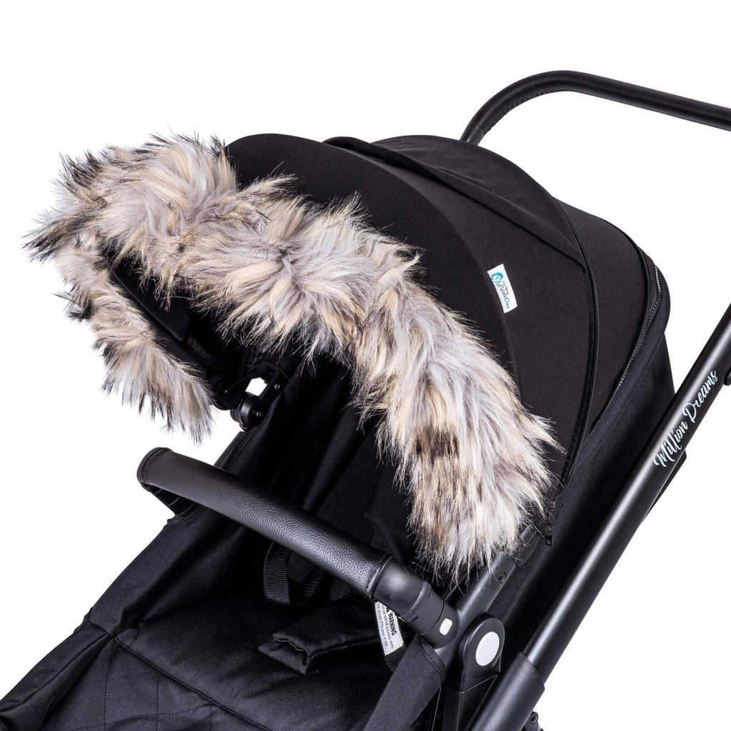 For Your Little One Universal Faux Fur Hood Trim for Prams & Pushchairs