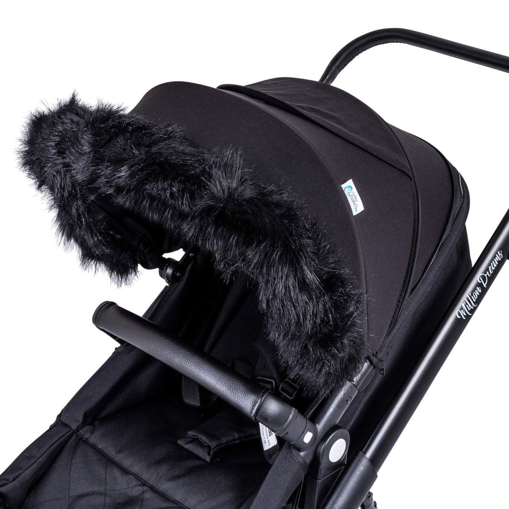 For Your Little One Universal Faux Fur Hood Trim for Prams & Pushchairs