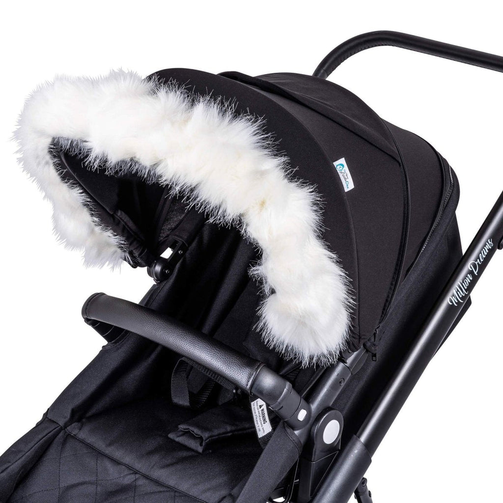 For Your Little One Universal Faux Fur Hood Trim for Prams & Pushchairs