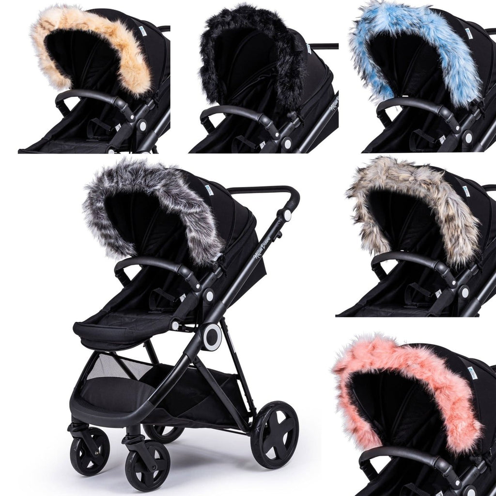 For Your Little One Universal Faux Fur Hood Trim for Prams & Pushchairs