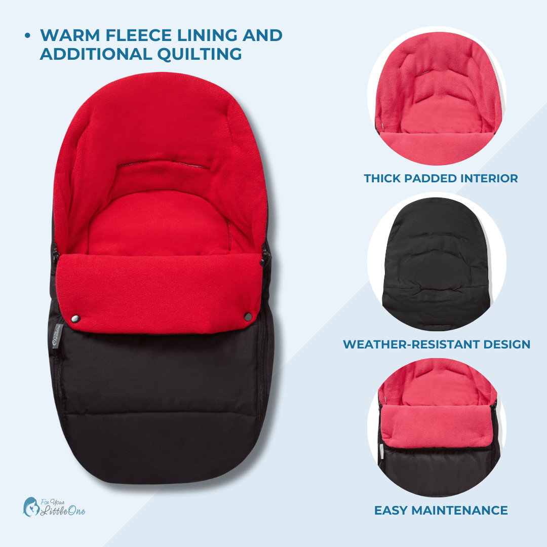 For Your Little One Universal Car Seat Footmuff | Fleece Cosy Toes