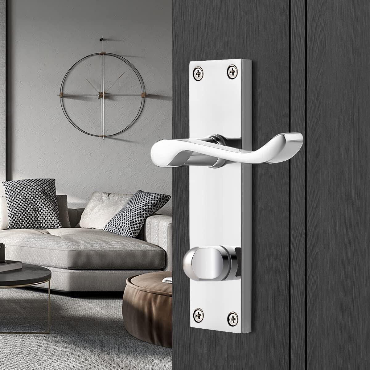 Probrico Victorian Scroll Privacy Door Handle Lever Lock Set | 2 Pack
