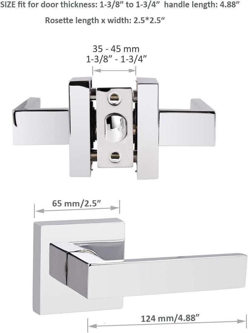 Probrico Stainless Steel Passage Door Lever – Interior Hallway Handle