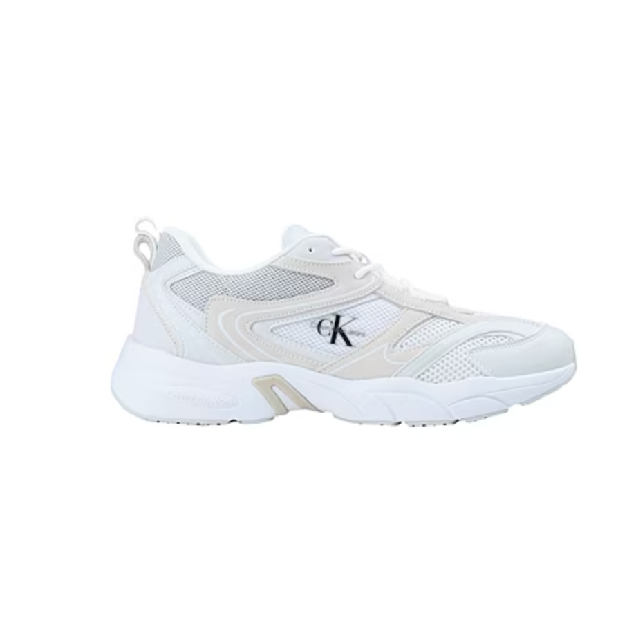 Calvin Klein Retro Tennis Trainers – Suede Mesh Platform Sneakers