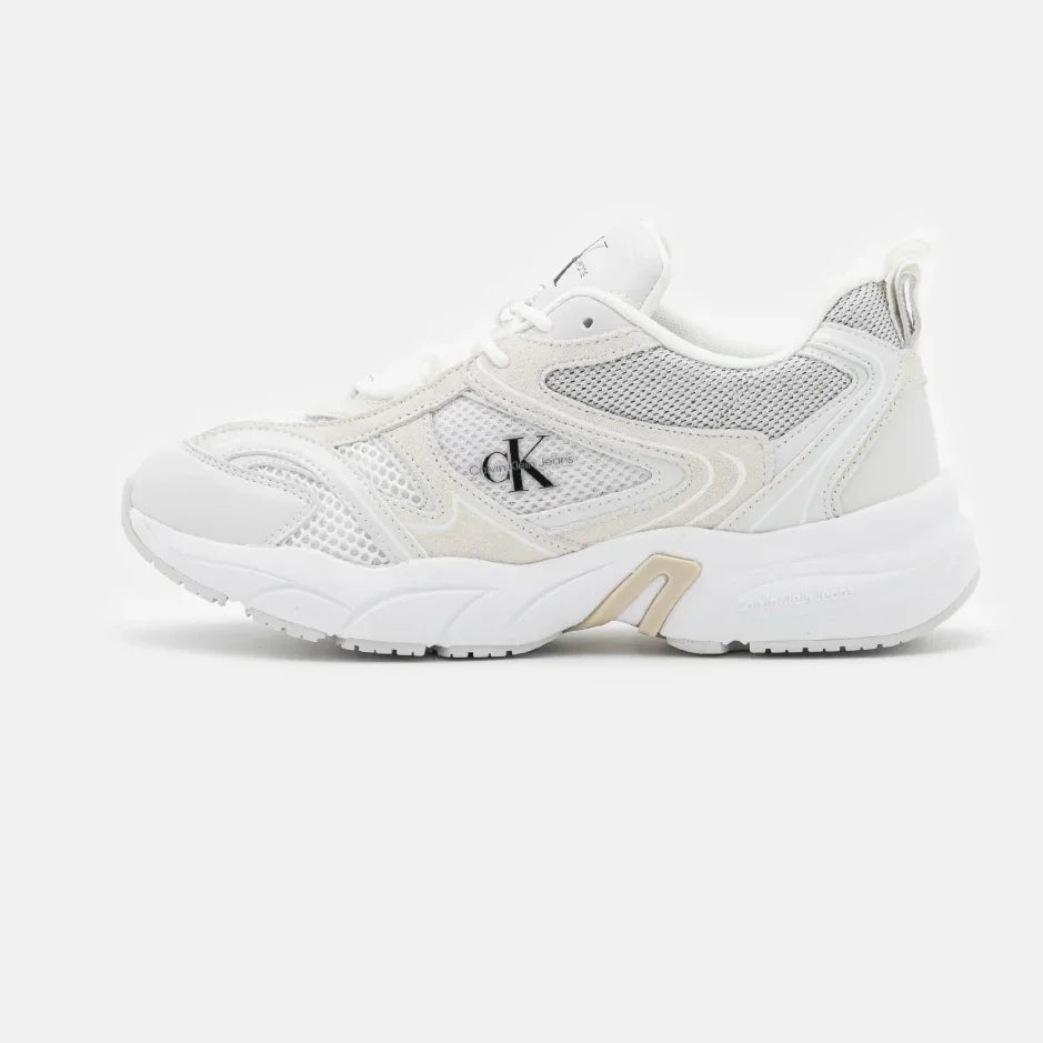 Calvin Klein Retro Tennis Trainers – Suede Mesh Platform Sneakers