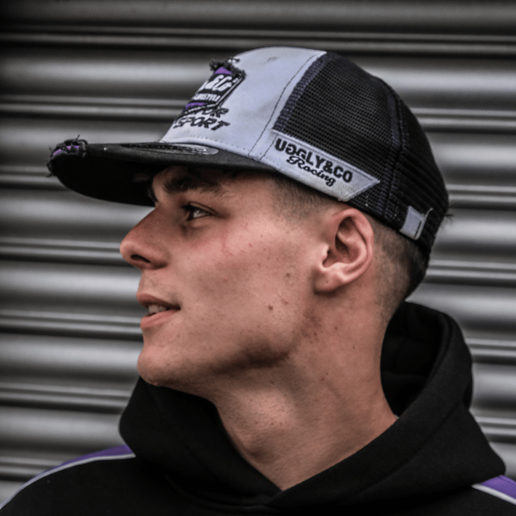 Uggly and Co x JDM Racing Purple Diamond Trucker Hat - Motorsport Cap