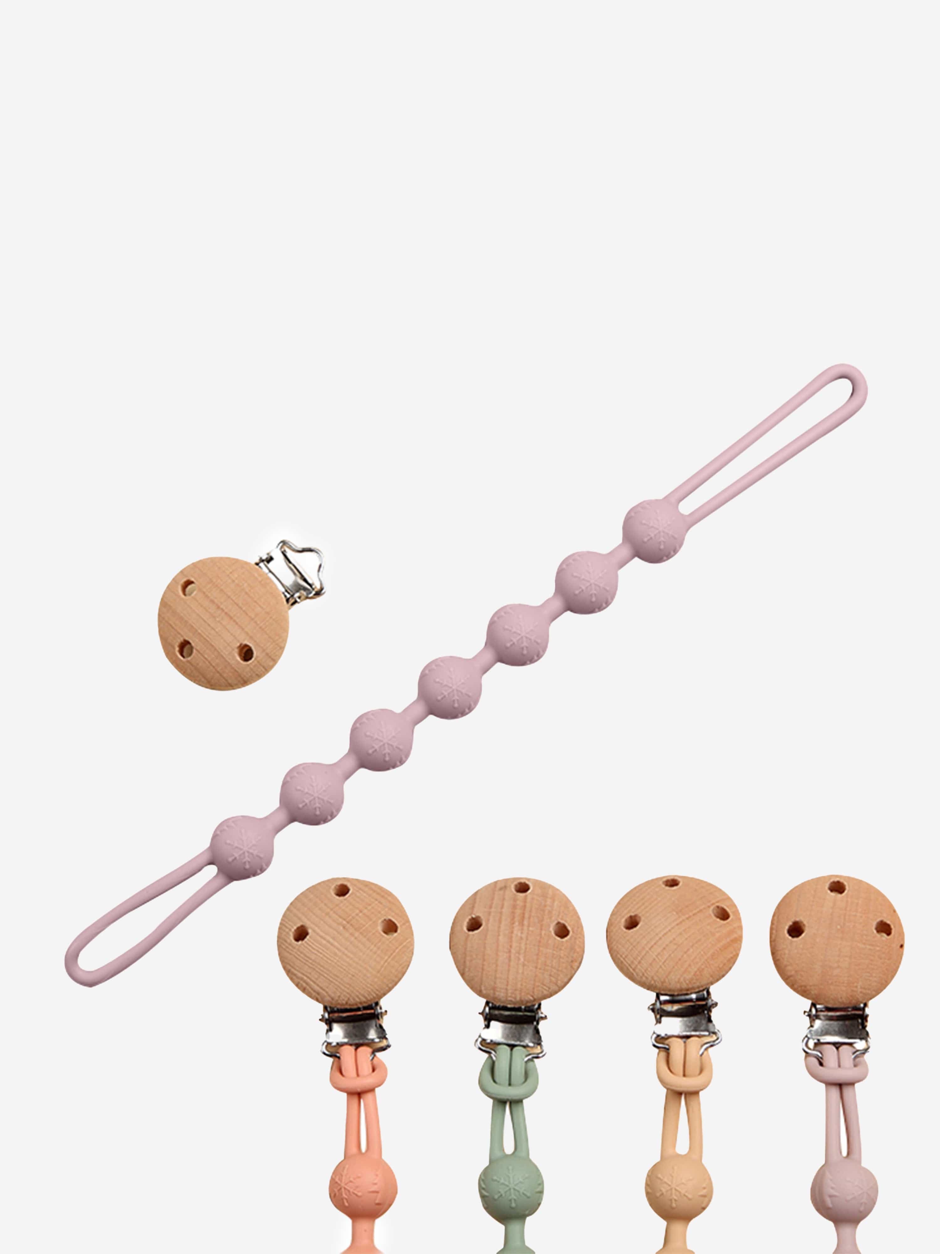 Bloom Bambini Organic Baby Pacifier Clip and Teether – Purple