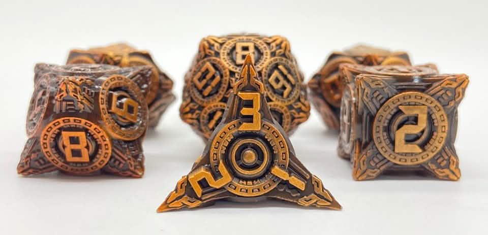 Quantum Relic | Solid Metal Dice | 7 Piece Set