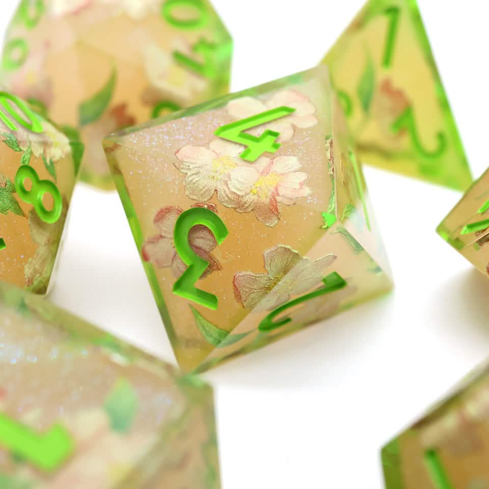 Sweet Snap | Sharp Edge Dice | Resin | 7 Piece Set