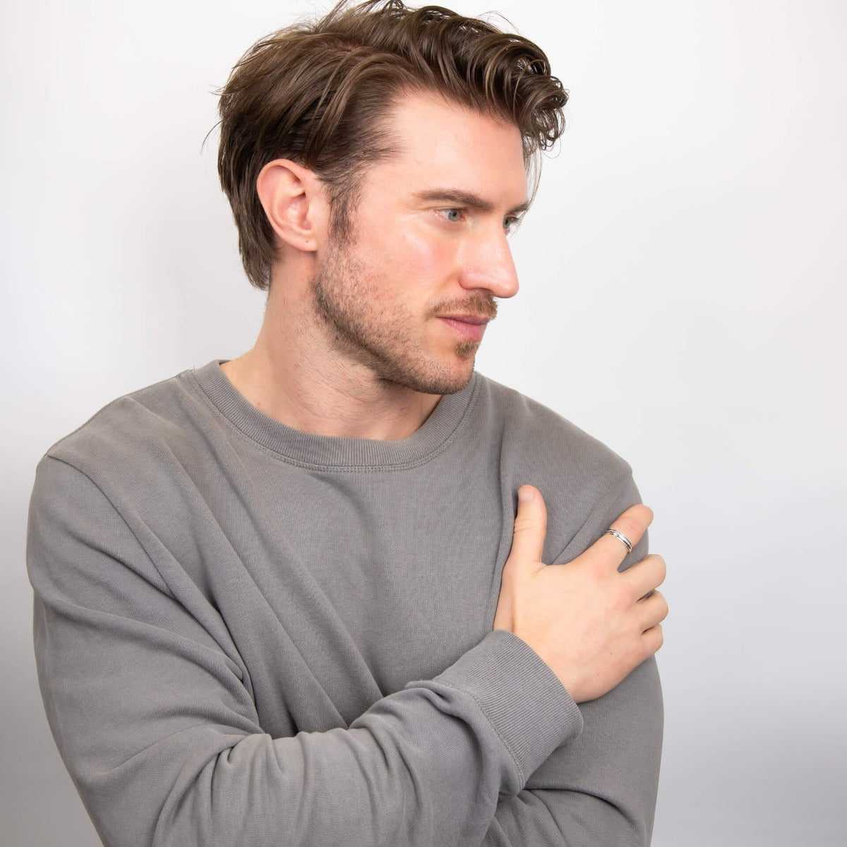 Gecko Jewellery Sterling Silver Rotating Band Ring – Kinetic Fidget Ring