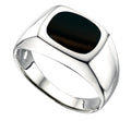 Onyx Signet Ring by Gecko Jewellery – Sterling Silver Statement Ring
