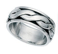 Celtic Band Ring by Gecko Jewellery – Oxidized Silver Patterned Band