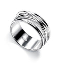Gecko Jewellery Sterling Silver Cross Over Ring – Stackable Band