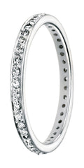 Gecko Jewellery Pave CZ Eternity Ring | Sterling Silver 45 Stone Band