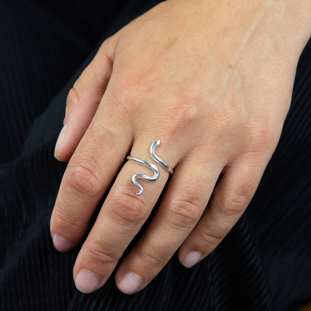 Gecko Jewellery Retail Sterling Silver Snake Ring – Nature Inspired