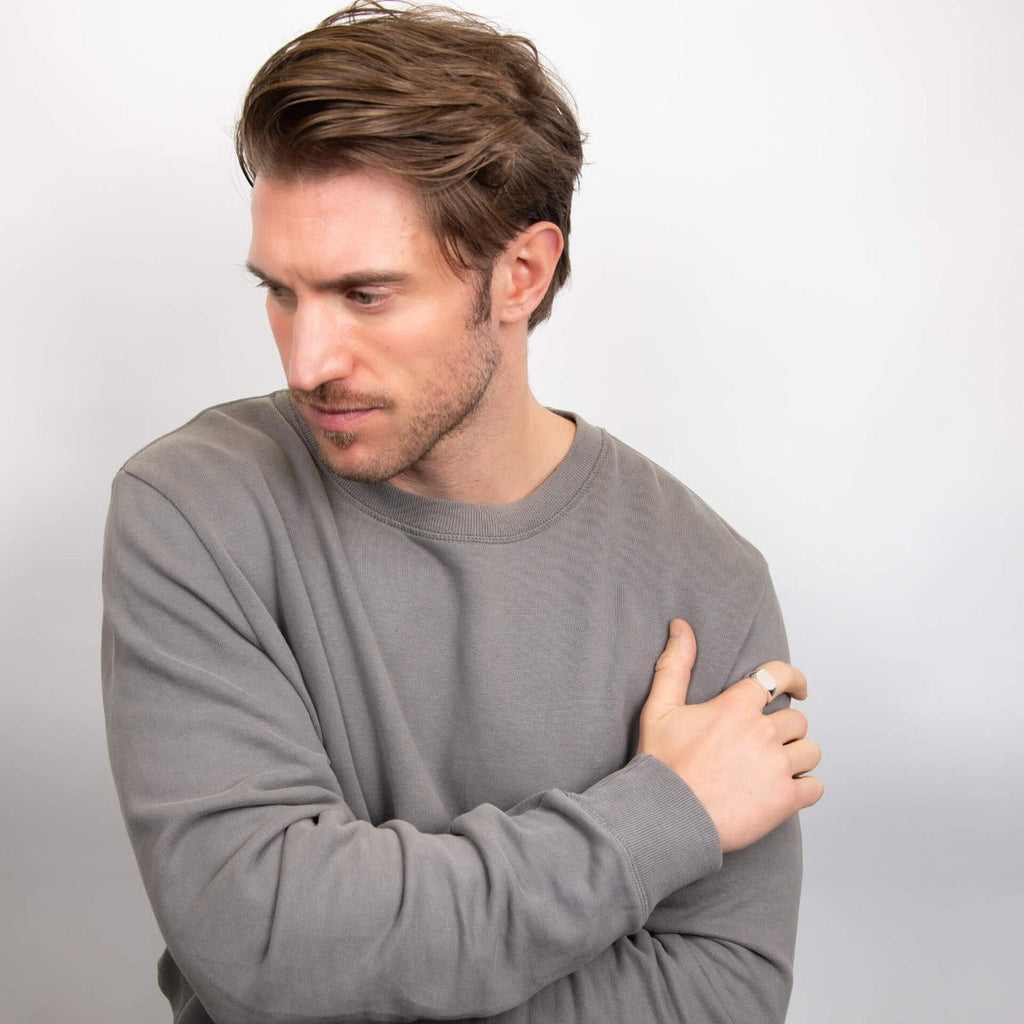 Gecko Jewellery Plain Signet Ring – Engravable 925 Sterling Silver