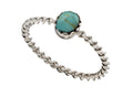 Gecko Jewellery Sterling Silver Twisted Imitation Turquoise Ring