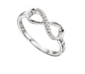 Sterling Silver CZ Infinity Ring | Gecko Jewellery Cubic Zirconia Band