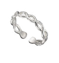 Gecko Jewellery Retail Open Twist Toe Ring – Adjustable Silver Style
