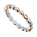 Gecko Jewellery Mixed Ball Band Ring | Sterling Silver & Rose Gold
