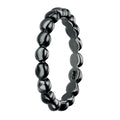 Gecko Jewellery Ball Band Ring | Black Plated Sterling Silver Band