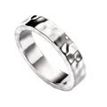 Hammered Band Ring by Gecko Jewellery – Solid Finish with Engraving