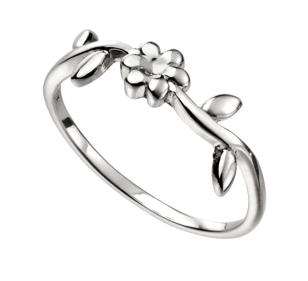 Flower Vine Ring in Sterling Silver by Gecko Jewellery Retail