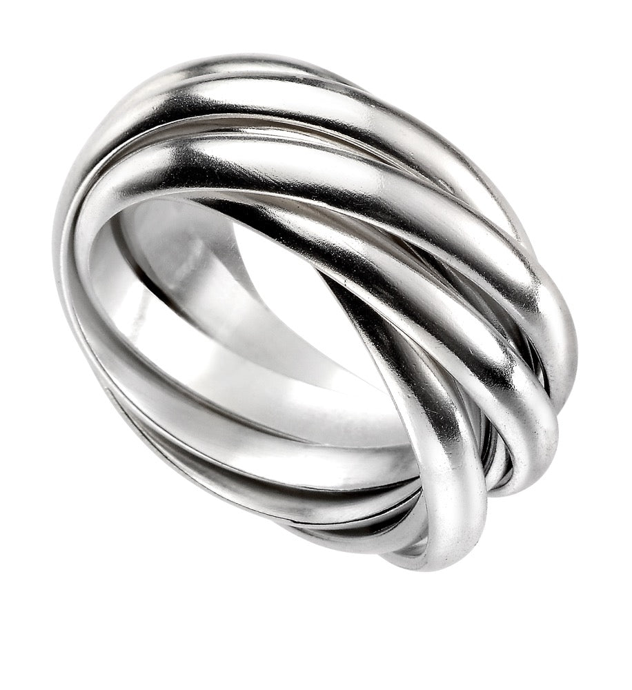 Gecko Jewellery Sterling Silver Heavyweight Russian Wedding Ring Band