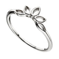 Gecko Jewellery Sterling Silver Open Marquise Stacker Ring for Women
