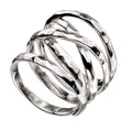 Gecko Jewellery Hammered Wide Wrap Ring in Textured Sterling Silver