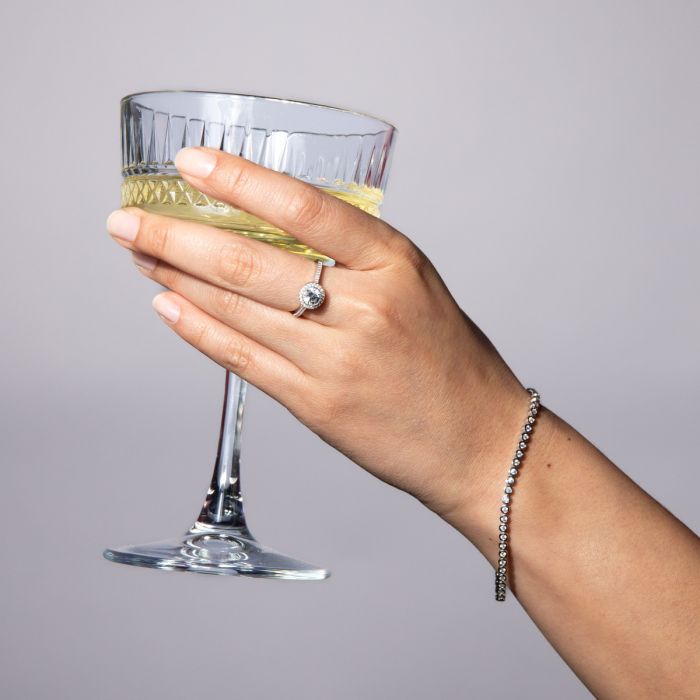 Diamonfire Round Cluster Ring | Sterling Silver Zirconia Jewellery