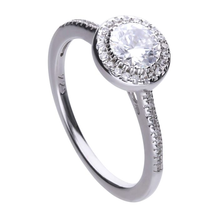 Diamonfire Round Cluster Ring | Sterling Silver Zirconia Jewellery